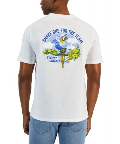 Men's "Shake One for the Team" Graphic T-Shirt White $27.09 T-Shirts