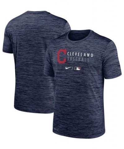Men's Heathered Navy Cleveland Indians Authentic Collection Velocity Practice Performance T-shirt $25.64 T-Shirts